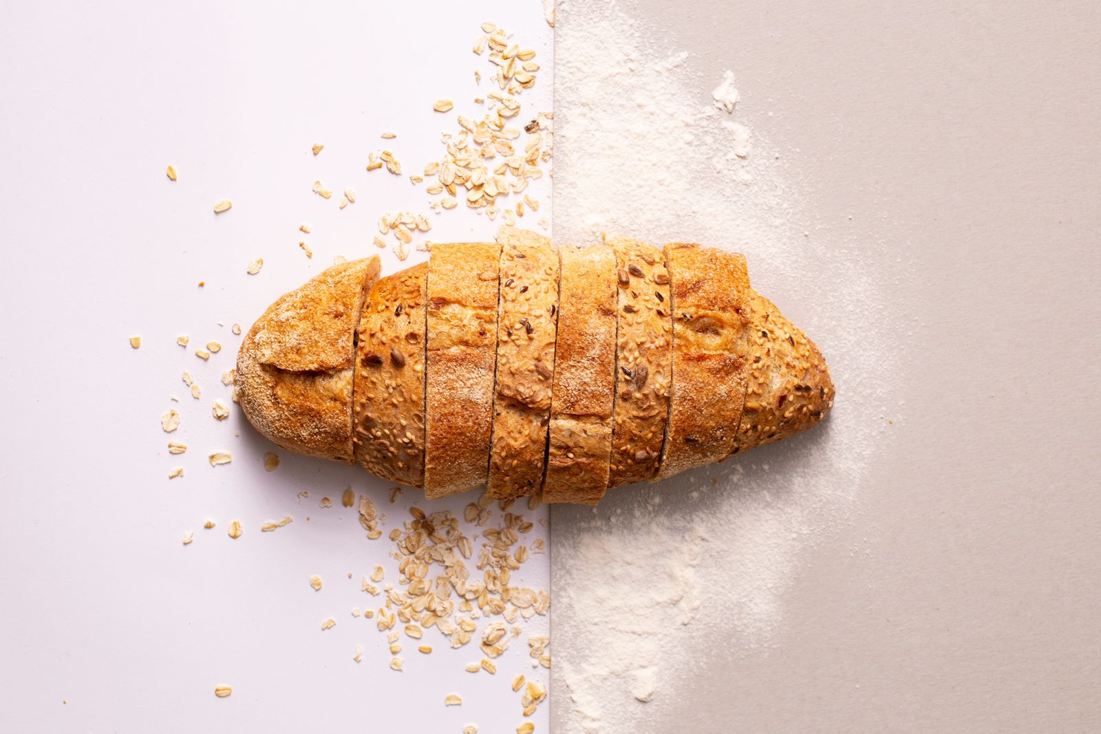 Seeded sourdough batard loaf